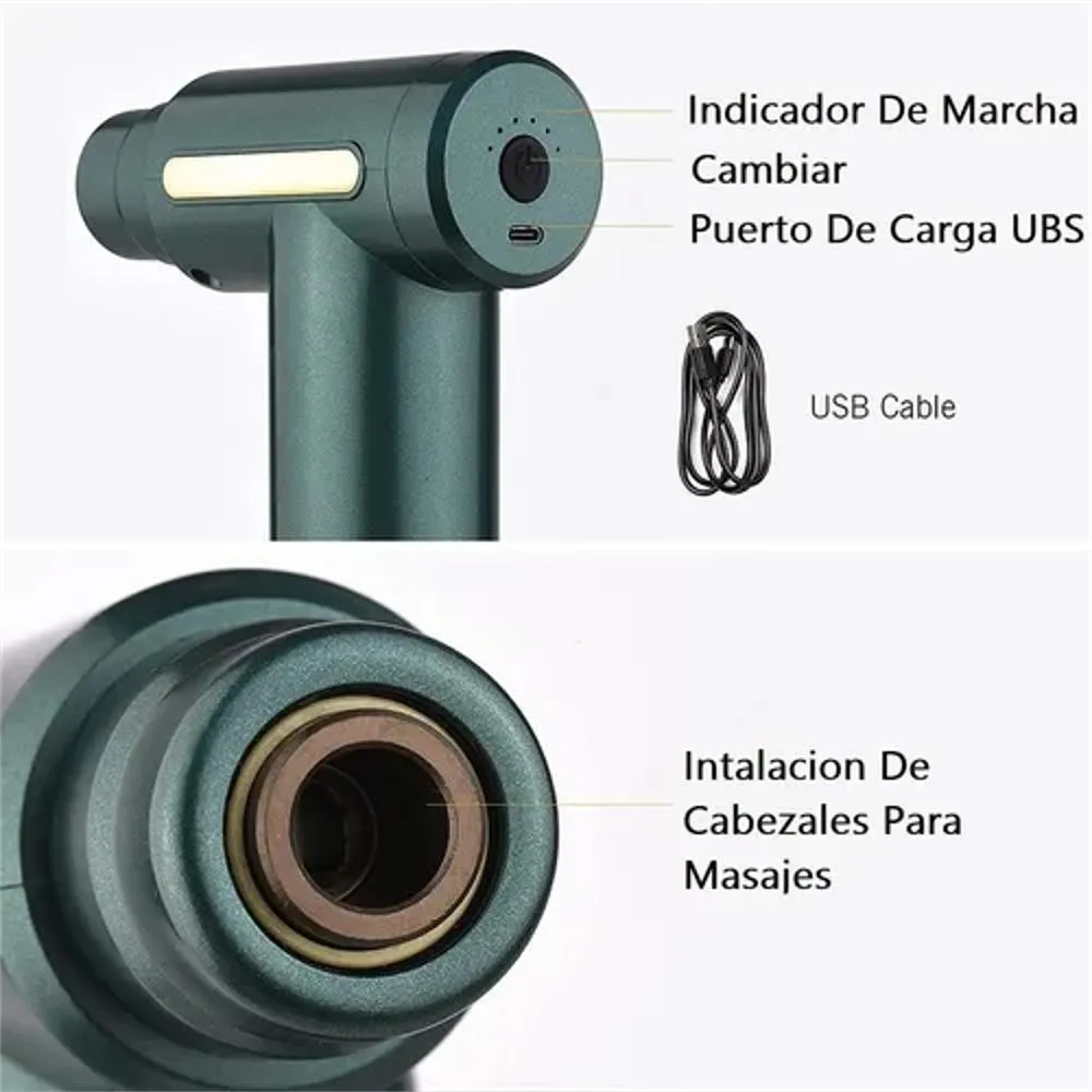 Pistola Masajeadora 4 en 1