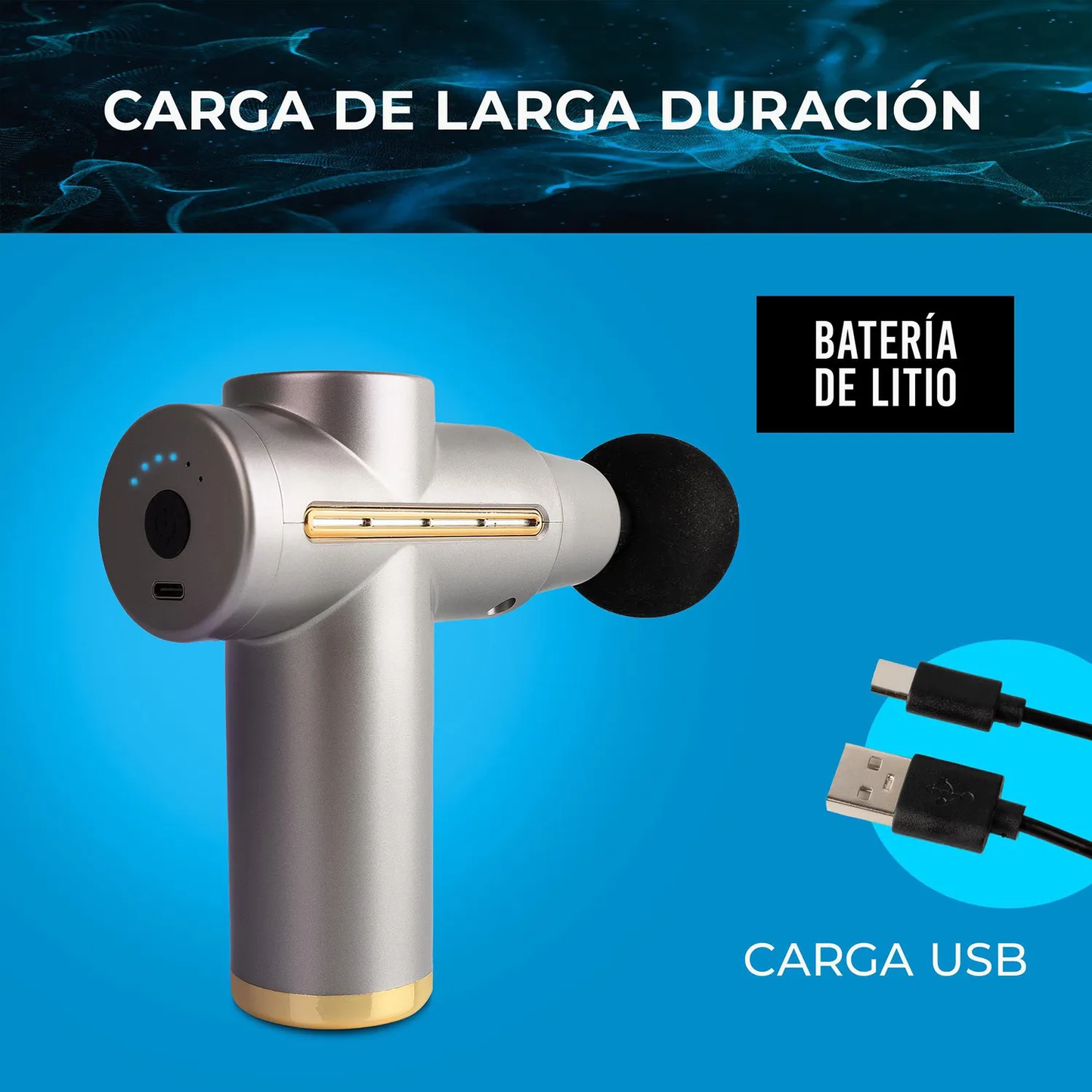 Pistola Masajeadora 4 en 1